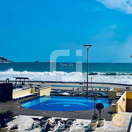 Condominio Miramar, Mazatlan en malecón frente a la playa Exterior foto