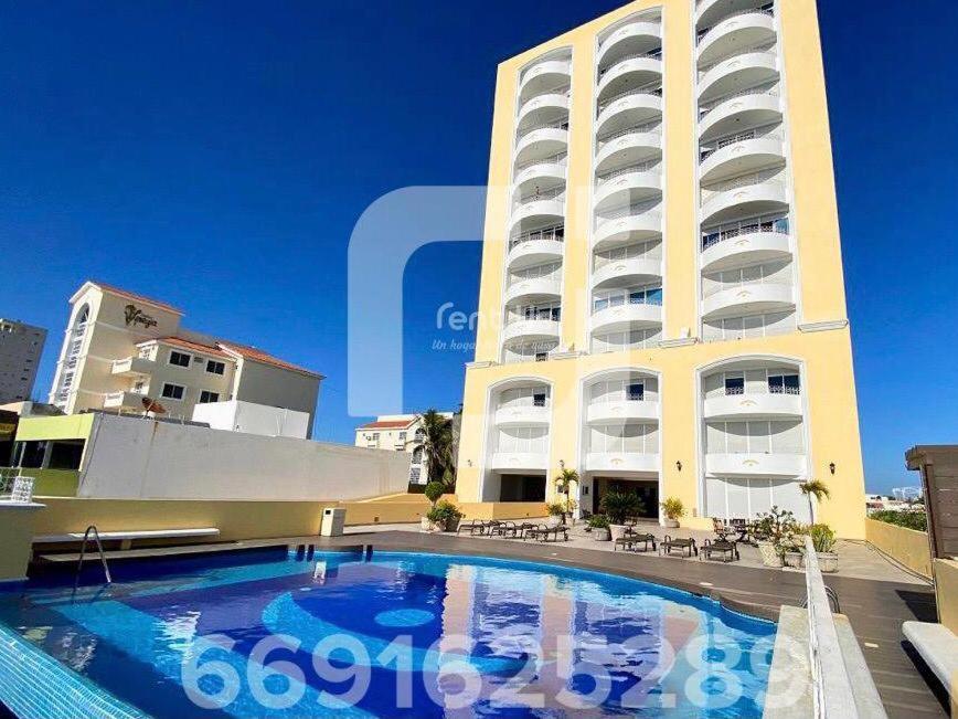 Condominio Miramar, Mazatlan en malecón frente a la playa Exterior foto